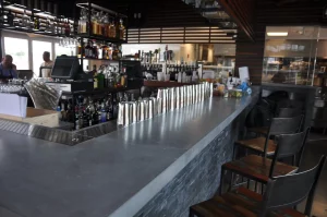 Custom concrete bar top designs